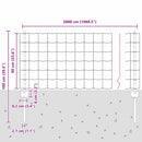 vidaXL Kerítés és Oszlop Szürke 0,6 x 50 m Acél