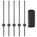 vidaXL Kerítés és Oszlop Szürke 0,6 x 10 m Acél