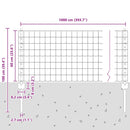 vidaXL Kerítés és Oszlop Szürke 0,6 x 10 m Acél