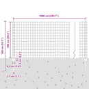 vidaXL Kerítés és Oszlop Szürke 1 x 10 m Acél