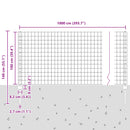 vidaXL Kerítés és Oszlop Szürke 1 x 10 m Acél