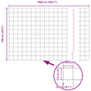 vidaXL Kerítés és Oszlop Szürke 1 x 10 m Acél