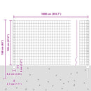 vidaXL Kerítés és Oszlop Szürke 1,2 x 10 m Acél