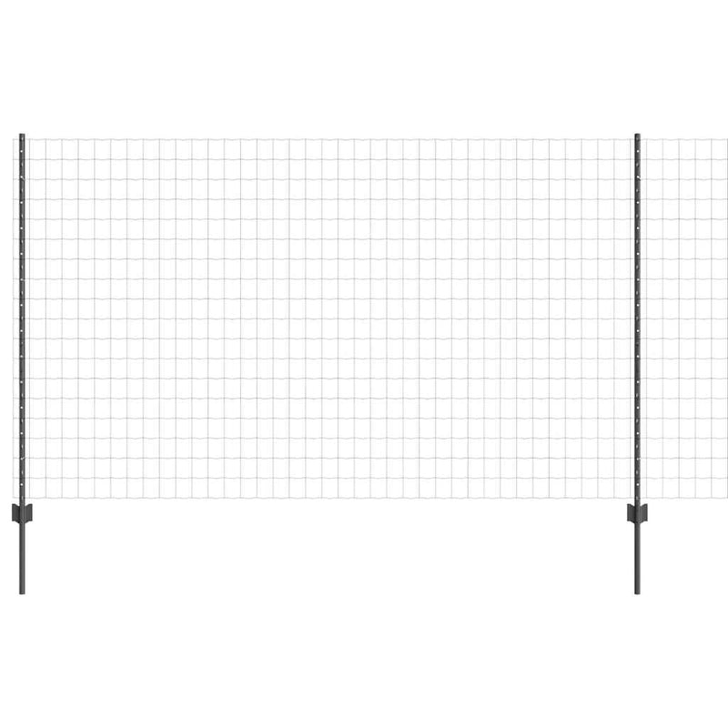 vidaXL Kerítés és Oszlop Szürke 1,4 x 10 m Acél