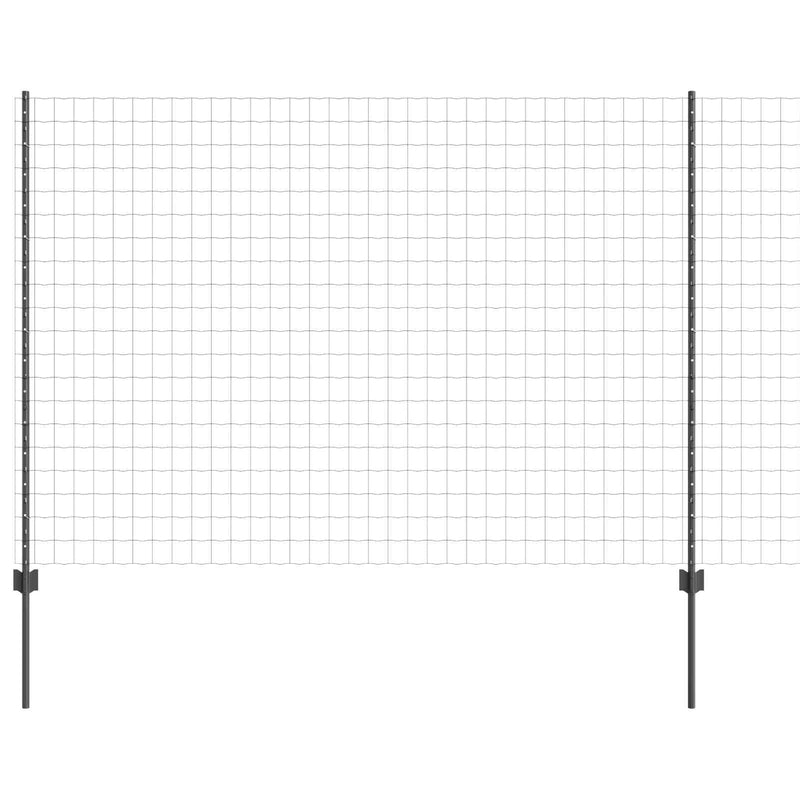 vidaXL Kerítés és Oszlop Szürke 1,5 x 10 m Acél