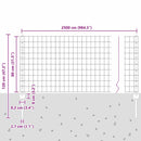 vidaXL Kerítés és Oszlop Szürke 0,8 x 25 m Acél