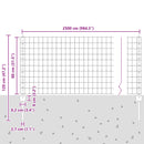 vidaXL Kerítés és Oszlop Szürke 0,8 x 25 m Acél