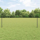 vidaXL Európai kerítés oszloppal 50 x 0,6 m PVC-bevonatos acél Szürke
