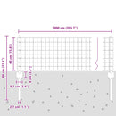 vidaXL Kerítés és Oszlop Ezüst 0,4 x 10 m Acél