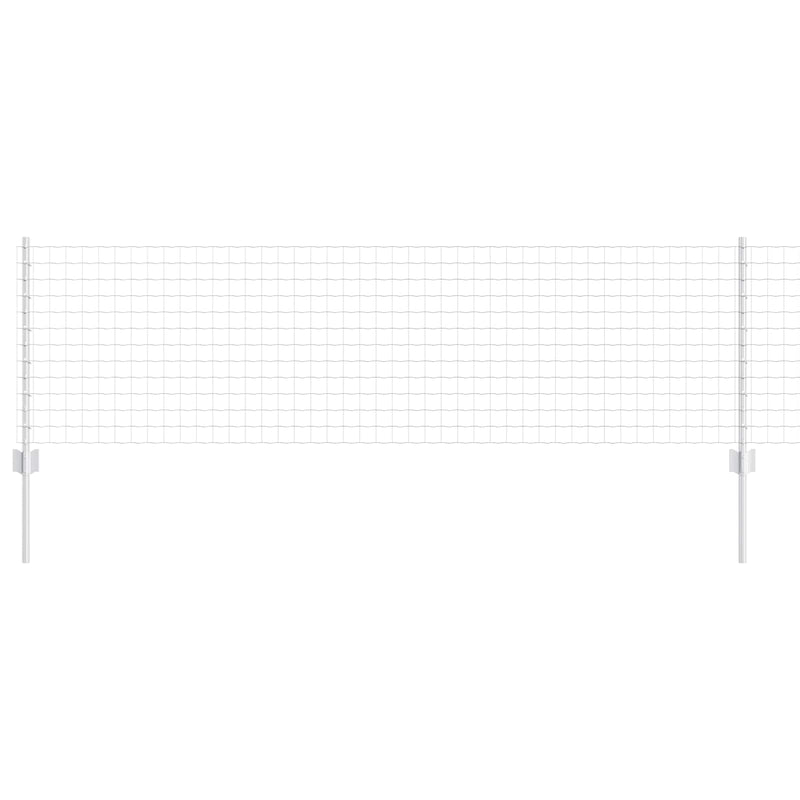 vidaXL Kerítés és Oszlop Ezüst 0,6 x 10 m Acél