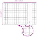 vidaXL Kerítés és Oszlop Ezüst 0,6 x 10 m Acél