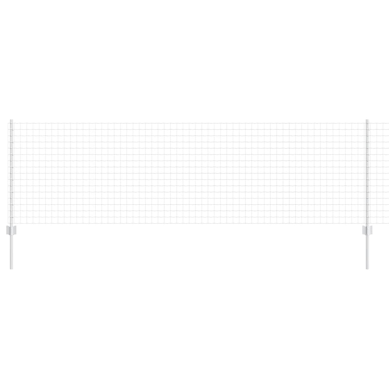 vidaXL Kerítés és Oszlop Ezüst 0,8 x 10 m Acél