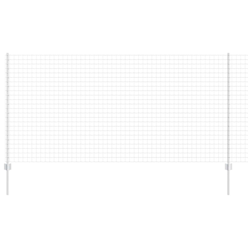 vidaXL Kerítés és Oszlop Ezüst 1,2 x 10 m Acél