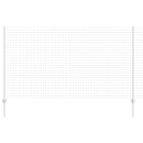 vidaXL Kerítés és Oszlop Ezüst 1,4 x 10 m Acél