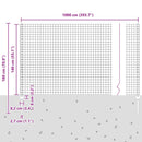 vidaXL Kerítés és Oszlop Ezüst 1,4 x 10 m Acél