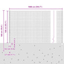 vidaXL Kerítés és Oszlop Ezüst 1,4 x 10 m Acél