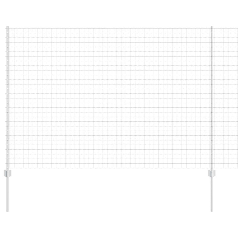 vidaXL Kerítés és Oszlop Ezüst 1,5 x 10 m Acél