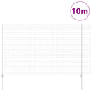 vidaXL Kültéri euro kerítés oszloppal 10 x 1,5 m Ezüst Háló