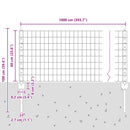 vidaXL Kerítés és Oszlop Ezüst 0,6 x 10 m Acél
