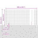 vidaXL Kerítés és Oszlop Ezüst 0,8 x 10 m Acél