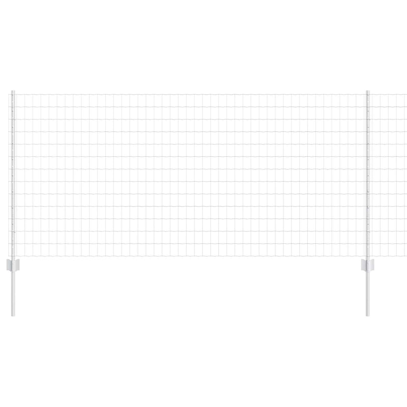 vidaXL Kerítés és Oszlop Ezüst 1 x 10 m Acél