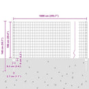 vidaXL Kerítés és Oszlop Ezüst 1 x 10 m Acél