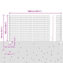 vidaXL Kerítés és Oszlop Ezüst 1 x 10 m Acél