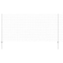 vidaXL Kerítés és Oszlop Ezüst 1,2 x 10 m Acél