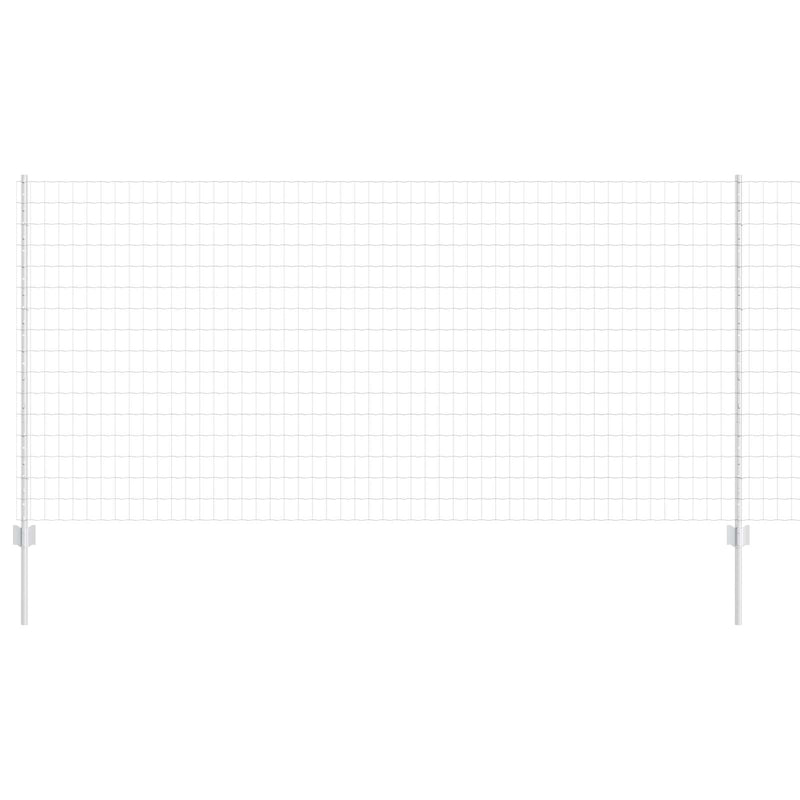 vidaXL Kerítés és Oszlop Ezüst 1,2 x 10 m Acél