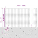 vidaXL Kerítés és Oszlop Ezüst 1,2 x 10 m Acél