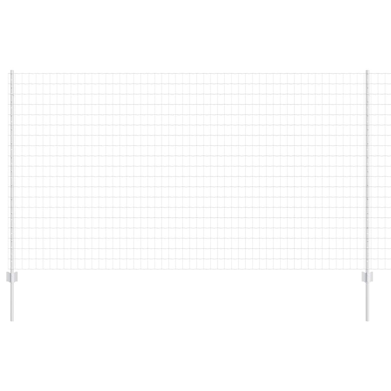 vidaXL Kerítés és Oszlop Ezüst 1,4 x 10 m Acél