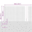 vidaXL Kerítés és Oszlop Ezüst 1,6 x 10 m Acél