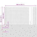 vidaXL Kerítés és Oszlop Ezüst 1,6 x 10 m Acél