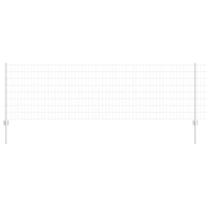 vidaXL Kerítés és Oszlop Ezüst 0,8 x 10 m Acél