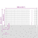 vidaXL Kerítés és Oszlop Ezüst 0,8 x 10 m Acél