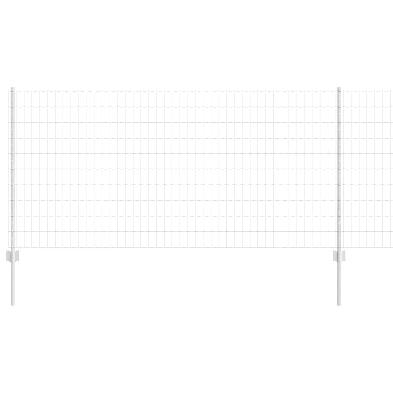 vidaXL Kerítés és Oszlop Ezüst 1 x 10 m Acél
