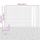 vidaXL Kerítés és Oszlop Ezüst 1,4 x 10 m Acél