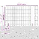 vidaXL Kerítés és Oszlop Ezüst 1,4 x 10 m Acél