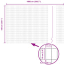 vidaXL Kerítés és Oszlop Ezüst 1,5 x 10 m Acél