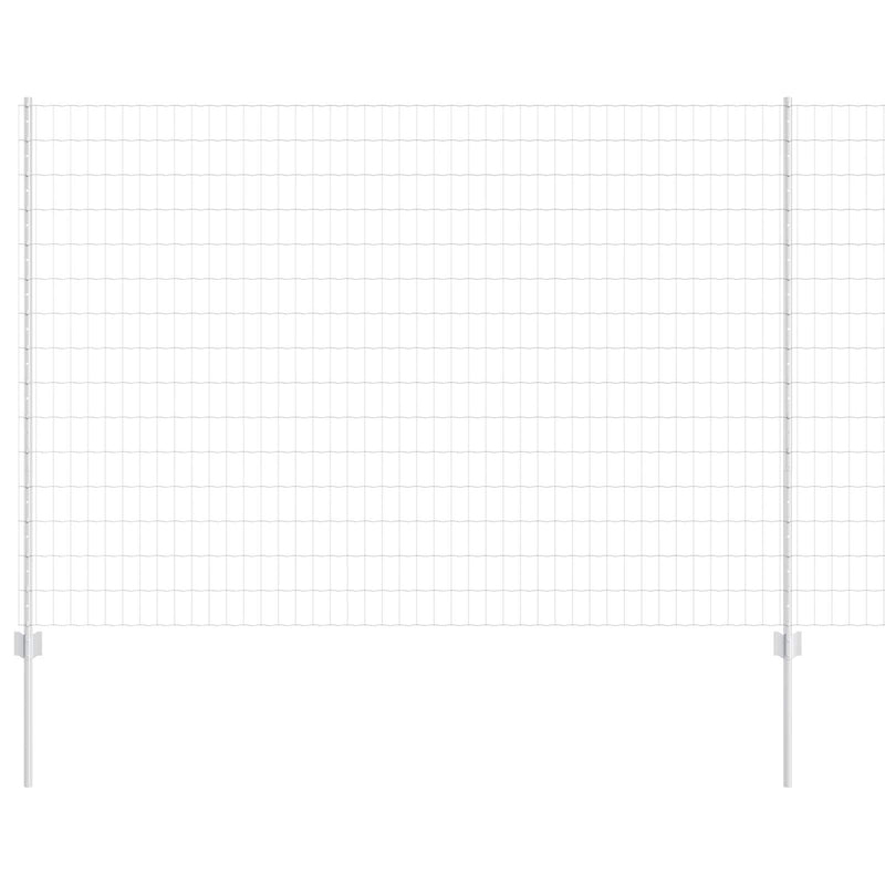 vidaXL Kerítés és Oszlop Ezüst 1,6 x 10 m Acél