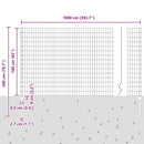 vidaXL Kerítés és Oszlop Ezüst 1,6 x 10 m Acél