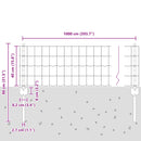 vidaXL Kerítés és Oszlop Ezüst 0,4 x 10 m Acél