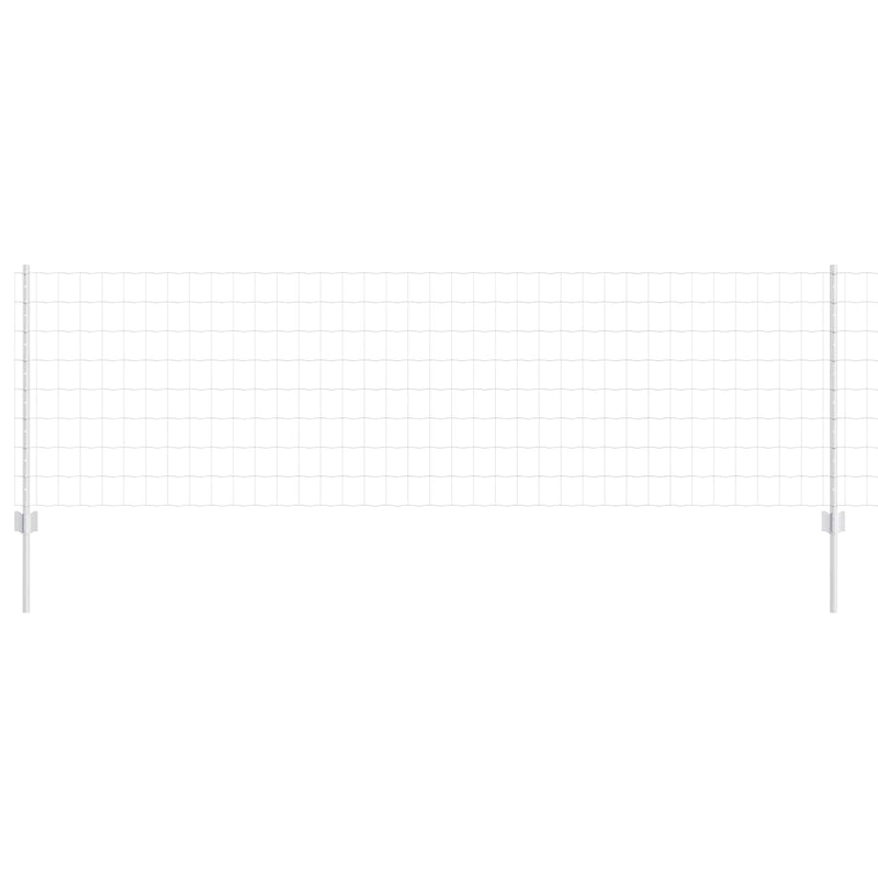 vidaXL Kerítés és Oszlop Ezüst 0,8 x 10 m Acél