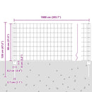 vidaXL Kerítés és Oszlop Ezüst 0,8 x 10 m Acél