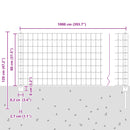 vidaXL Kerítés és Oszlop Ezüst 0,8 x 10 m Acél