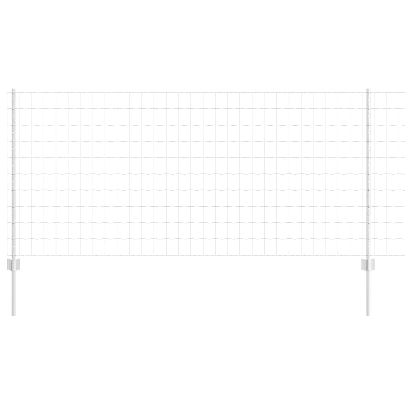 vidaXL Kerítés és Oszlop Ezüst 1 x 10 m Acél