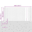 vidaXL Kerítés és Oszlop Ezüst 1 x 10 m Acél