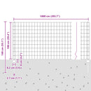 vidaXL Kerítés és Oszlop Ezüst 1 x 10 m Acél