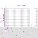 vidaXL Kerítés és Oszlop Ezüst 1,2 x 10 m Acél