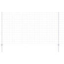 vidaXL Kerítés és Oszlop Ezüst 1,4 x 10 m Acél